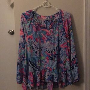 Lilly Pulitzer Ruffle Top